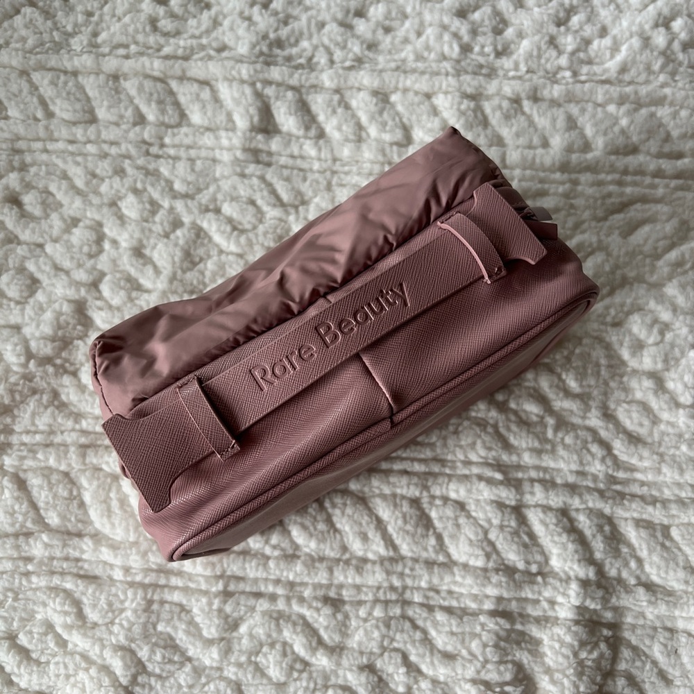 Rare Beauty Mauve Pink Travel Toiletry Bag